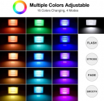 100 W rgb led prožektor m&auml;lufunktsiooniga, 16 v&auml;rvi ja 4 režiimiga led valgusti koos kaugjuhtimispuldiga, veekindel ip67 v&auml;lisprožektor aeda, muusikafestivalile, peole, terrassile, dekoratiivne