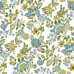 Varypaper tapeet sinine lilleline vintage 44.5 cm x 200 cm