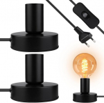 2 tk vintage laualambi komplekt, lambipesa, laualamp, lambipesa e27 kaabli l&uuml;litiga, lambipesa, &ouml;&ouml;lamp, retro alus koduvalgustuse sisekujunduseks, stuudio antiikne sisekujundus (ilma lambita)