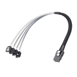 H!fiber.com sisemine sas-kaabel, 4-realine minisas sas (sff-8087) kuni 4xsata 7pin, 0,8 m (2,6 jalga)