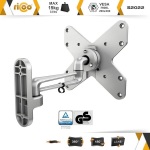 Ricoo Teleri ja monitori kinnitused S2022 tv seinakinnitus tv kallutatav ja p&ouml;&ouml;ratav tv seinakronstein tv lameekraaniga telerile pc monitorile led tv lcd tv seinakinnitused universaalne tv kronstein vesa 200x200 vesa seinakinnitus