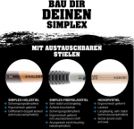 Simplex 3028.280 pehme haamer kummisegu alusega / nailonist sepistatud malmkorpuse ja kvaliteetse puidust k&auml;epidemega, l&auml;bim&otilde;&otilde;t 80 mm