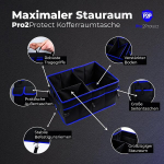 Pro2protect [2 x V&auml;ga hea auto pakiruumi organiseerija, auto tarvikud, interj&ouml;&ouml;r, 51 x 36 x 27 cm, pakiruumi kott, auto vidinad, kokkupandav kast, veekindel, auto koti karp, kingitused meestele ja naistele