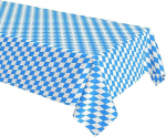 Popoyu Oktoberfest laudlina, 137 x 274 cm, Baieri dekoratsioon, Oktoberfest peo laudlina, Baieri Oktoberfest laua kaunistus, sinine ja valge, &uuml;hekordselt kasutatav laudlina &otilde;lletelkidele, majapidamisele