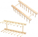 Coolty 2 tk taldrikute aluste komplekt, n&otilde;udekuivatusrest, taldrikute alus, bambusest riiul k&ouml;&ouml;gi puidust bambus cd lauan&otilde;ude raamatu veiniklaasi hoiustamiseks