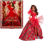 Barbie 2024. aasta p&uuml;hade nukud hooajaline kollektsion&auml;&auml;ri kingitus signatuuriga pleedkleit punase lipsuga esitletav pakend helepruunid juuksed Hrm67 [mitmev&auml;rviline]