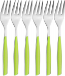 Bugatti Glamour Glmu-021f17/6 Koogikahvlid (6 tk) - San (st&uuml;reen-akr&uuml;&uuml;lnitriilvaik) / Teras - 16 x 20 x 3 cm - Roheline