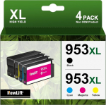 Newlift 953xl printerikassetid, &uuml;hilduvad hp 953 xl multipack 953xl printerikassettidega hp officejet pro 7720 7740 8710 8715 8740 8720 8718 7730 8728 8719 8730 printerile (4 tk)