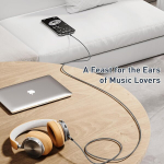 Siwket 3.5 mm aux kaabel, 1 m, pikk audiokaabel, nailonist jack-to-jack kaabel, stereo audiokaabel nutitelefonidele, iphone/ipod, tahvelarvutile, autole, mobiiltelefonile, pc-le, mp3/mp4-m&auml;ngijale, autole, k&otilde;larile, k&otilde;rvaklappidele jne.