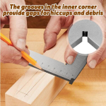 Riisoyu Inseneri nurgik koos stopperiga, 90&deg; roostevabast terasest nurgik 100 x 70 mm L roostevabast terasest puusepa nurgik m&otilde;&otilde;teskaalaga puidut&ouml;&ouml;tlemise ehitusala jaoks