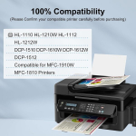 Csstar tn1050 toonerikasseti asendus brother tn 1050 jaoks, &uuml;hilduv mudelitega hl-1110 1210w 1212w 1112 dcp-1510 1610w 1612w 1512 1910w 1810 (2 tk, must)