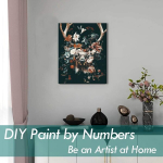 Cicistory v&auml;rvimine numbrite j&auml;rgi t&auml;iskasvanutele, "tee ise" &otilde;limaal l&otilde;uendikomplekt 4 pintsli ja akr&uuml;&uuml;lpigmentidega naistele, kodukaunistuseks, 40 x 50 cm (ilma raamita)