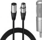 Geekria for creators xlr male kuni xlr female mikrofoni kaabel 300 cm &uuml;hilduv audio-technica ath at2020, at2035, at2021, at2040, at2005usb, atr1500x balansseeritud mikrofoni kaabliga (must)