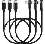 Sumpk Usb C kuni Usb C kaabel 0.5 m, 3 pakki, ristk&uuml;likukujulise nurga 60 W Pd Type C kiirlaadimiskaabel, &uuml;hildub Samsung Galaxy S22/s21/s20 Ultra/z Fold 3/note 20, Pixel 5/4/3 Xl