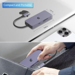 Ootday Usb C jaotur, Lan adapter Usb C s&uuml;learvutile, chromebook, surface pro 8, 6 in 1 splitter sd/tf kaardilugejaga, 4k hdmi, 100w pd, usb 3.0