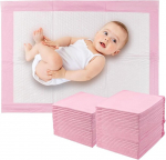 Eckerdromk 50 tk beebi uriinipidamatuse padjad, &uuml;hekordselt kasutatav m&auml;hkimisalus 60 x 40 cm (roosa), h&uuml;gieeniline superabsorbendiga, pehme, veekindel, hingav, beebi m&auml;hkimisalus reisile