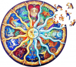 Engelhart puidust pusle loomad: Moon A3 - unikaalne 155-osaline puidust kuju - t&auml;iskasvanute pusle - puidust karp - alates 12. eluaastast - 29.7 x 42 cm