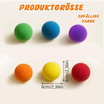 10 kergete 6 cm vahtpallide komplekt, pehmed pallid &ndash; v&auml;ikesed pesapallipallid turvaliseks siseruumides m&auml;ngimiseks 6 erksa v&auml;rviga poistele ja t&uuml;drukutele (juhuslik v&auml;rv)