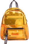 Tinyat holograafiline l&auml;bipaistev mitmev&auml;rviline seljakott &uuml;lipehme Pvc t&uuml;drukute moeseljakott unisex ostlemiseks kohtinguteks T9051, oranž, &uuml;hiku suurus, minimalistlik