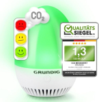 Grundig co2 m&otilde;&otilde;tja valgusfoor &ndash; automaatne kalibreerimine, patareitoide, signaal tuulutamiseks &ndash; mobiilne &uuml;lit&auml;pne &otilde;hukvaliteedi m&otilde;&otilde;tja ideaalse n&auml;htavuse ja lihtsa kasutusega