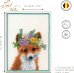 Lanarte loendatud mustrikomplekt Fox Wreath Flowers valge u. 22 x 30 cm