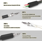 Runcci-yun Trs mono pistik, 3,5 mm 3-kontaktiline jootekolbpistik, 3,5 mm jootekolb audio pistik, jootekolb video pistik, stereo pesa pistik k&otilde;rvaklappidele ja peakomplektile