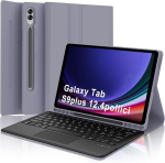 Winchking klaviatuur samsung galaxy tab s9 plus 2023 (sm-x810/x816b/x818u) jaoks, klaviatuur magnetilise eemaldatava bluetooth puuteplaadiga, &uuml;mbris 12,4 tolli pliiatsialusega, lavendlililla