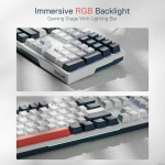 Redragon K668 Rgb m&auml;nguriklaviatuur, 104 klahvi + 4 lisakiirklahvi, juhtmega mehaaniline klaviatuur heli neelava vahuga, klahvikatted, Red Switch