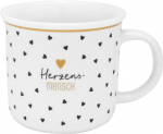 Gruss & co kruus motiiviga "herzensmensch" | lemmikkruus kinkekarbis, portselan, 38 cl, kruus &uuml;tlusega | kingitus, s&uuml;nnip&auml;ev, naljakas kingitus | 48935