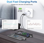 Usb c laadija, 25 w 2 pordiga usb c toiteadapter samsung galaxy a16 5g/a56/a36/a06/a55/a15/a35/a54/a14/a34/s25/s24 fe/s23/s22/s21/s20 jaoks, kiirlaadija type c pistik mobiiltelefoni laadija pistik