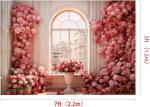Kate 2.2 x 1.5 m kevadlilledega fotograafia taust roosa lilledega akna taust pruudi pulmade taust portree fotoateljee fotoboksi rekvisiidid
