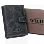 Nahast rahakott meestele Always Wild, must