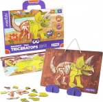 Mieredu Magnetiline pusle Triceratops &ndash; magnetiline dinosauruste &otilde;petlik m&auml;ng lastele alates 3. eluaastast &ndash; montessori m&auml;nguasi motoorika ja keskendumisv&otilde;ime arendamiseks &ndash; puslealus v&auml;ikestele dinosauruste f&auml;nnidele