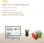 Aseker 80c2hk0 &uuml;hilduv toonerikassett printeritele lexmark cx410de cx410dte cx410e cx510de cx510dthe cx510dhe, suure mahutavusega, 4000 lehek&uuml;lge