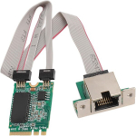 Gigabit v&otilde;rgukaart M.2 A+e, I210at kiip, Rj45