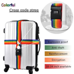 Kohvri rihm, kohvri rihm kombinatsioonlukuga, libisemiskindlad kohvri rihmad, turvaline reisimine, reguleeritav pagasirihm, ristturvav&ouml;&ouml; kohvrile, pagasile, reisikotile (vikerkaar)