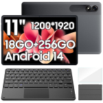 Tahvelarvuti Blackview Tab 9 WiFi 10.95" Android 14 18 GB + 256 GB - SD 1 TB 8200 mAh Widevine L1 WPS Hall + K1