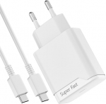 Xwartre 25w laadija type c kiirlaadija, &uuml;hilduv samsung galaxy a15 5g a16 a55 a54 a34, a35 a25 a14 a13 a53 a52 s25 s24 s23 s22 tab usbc toiteadapter kiirlaadimine type c kaabliga 1.5m