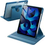 Jetech p&ouml;&ouml;rlev &uuml;mbris Ipad Air 11-tollisele M3/m2 (2025/2024), Ipad Air 5/4 (2022/2020 5./4. p&otilde;lvkonna 10,9-tollisele) koos pliiatsi hoidjaga, 360 kraadi p&ouml;&ouml;rlev kaitse&uuml;mbris l&auml;bipaistva tagak&uuml;ljega (sinine)