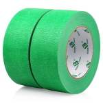 Bomei Pack 2 rulli rohelist maalriteipi 48 mm x 50 m keskmine teip v&auml;rvimiseks, m&auml;rgistamiseks, isetegemise k&auml;sit&ouml;&ouml;ks, kaunistamiseks ja kooliprojektideks