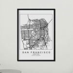 San Francisco kaardiplakat A3 formaadis