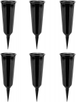 6 plastikust hauavaaside komplekt, kalmistuvaasid naeltega, m&auml;lestuslillede vaasid kalmistule, ilmastikukindlad, k&uuml;lmakindlad kalmistuvaasid maavaiaga, hauavaas maavaiaga, kalmistuvaas, haud