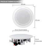 Pyle paar 6,5-tolline bluetooth seinale/lakke s&uuml;vistatav 2-ribaline universaalne koduk&otilde;laris&uuml;steem vedruga kiir&uuml;hendused pol&uuml;prop&uuml;leenist koonuse pol&uuml;meertviiter stereoheli 200 vatti (pdicbt652rd)