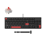 Juhtmega m&auml;nguklaviatuur Keychron Lemokey X3 Wired X3-A1 Keychron Red, Inglise (US), must v., Keychron Lemokey X3 (X3-A1) - US Layout - Linear Red Switches - Black (Juoda) Mechaninė Žaidimų Klaviatūra