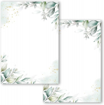 20 x t&uuml;hjade kaartidega mustriga postkaartide komplekt isetr&uuml;kkimiseks diy kutsekaardid rohelise akvarelliga postkaart 2-poolne kutse m&auml;ng s&uuml;nnip&auml;ev elegantne &otilde;nnitlused &otilde;nnitluskaardid din a6