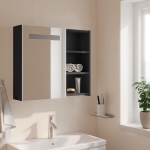 LED-valgustusega vannitoa peegelkapp, helehall, 60 x 13 x 52 cm CFE2893182