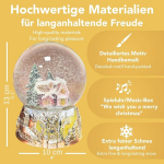 Nostalgiline Lumepall Sugar Bakeri maja talvises metsas H&otilde;bedane alus Maastikumotiiv Muusikakarp We Wish You a Merry Christmas 10 cm Raputuspall &ndash; 20164