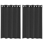 Voile kardinad r&otilde;ngastega 2 tk must 140x175 cm CFE8058147