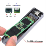 Cablecc 20 gbps usb4 type-c usb 3.2 kuni m.2 nvme m-key ngff sata ssd pcba korpusesse 2280/2242/2230mm adapter rtl9220 kiibistik