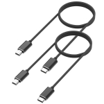 Partii 2 kaableid Motorola K3/L2 SLVR/L6 SLVR/L7 SLVR/L9 SLVR/Medion E44050 - Mini B/USB-C must kaabel 1 meetrit Phonillico&reg;